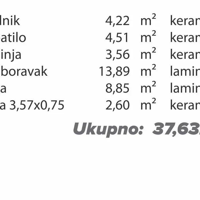 Dvosoban stan 61 · 37,63 m² · Lamela 2 — Fotografija 4