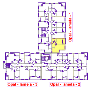 Jednosoban stan 2 (VII sprat) · 46,92 m² · Lamela 1 — Fotografija 3