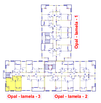 Jednosoban stan 3 (IX sprat) · 42,63 m² · Lamela 3 — Fotografija 3