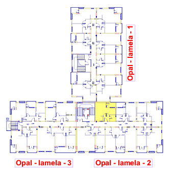 Garsonjera 1 (VII sprat) · 29,25 m² · Lamela 2 — Fotografija 3