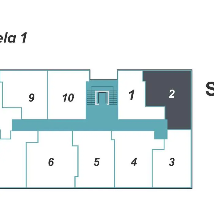Dvosoban stan 42 · 41,72 m² · Lamela 1 — Fotografija 3