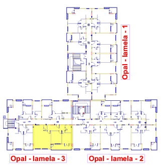Dvosoban stan 4 (V sprat) · 75,53 m² · Lamela 3 — Fotografija 3