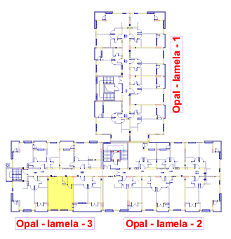 Garsonjera 4 (IX sprat) · 32,15 m² · Lamela 3 — Fotografija 3