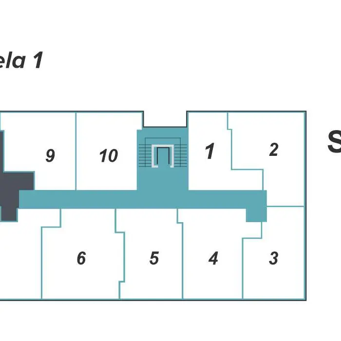 Dvosoban stan 8 · 45,08 m² · Lamela 1 — Fotografija 3