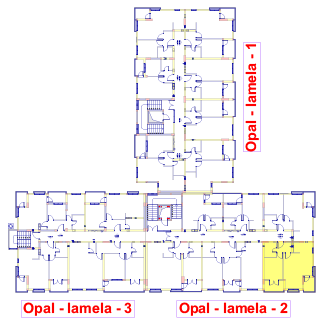 Jednosoban stan 4 (VII sprat) · 44,68 m² · Lamela 2 — Fotografija 3