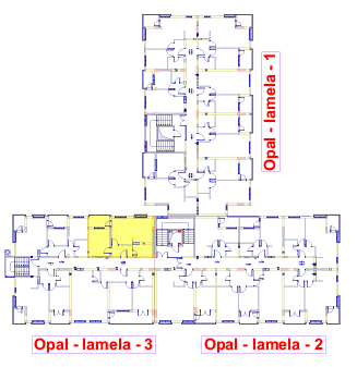 Jednosoban stan 1 (V sprat) · 44,26 m² · Lamela 3 — Fotografija 3