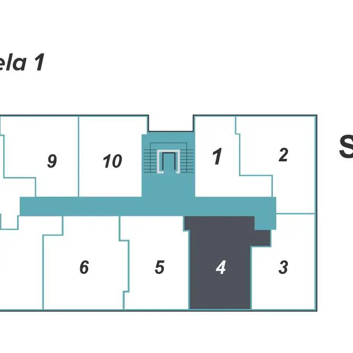 Dvosoban stan 44 · 43,66 m² · Lamela 1 — Fotografija 3