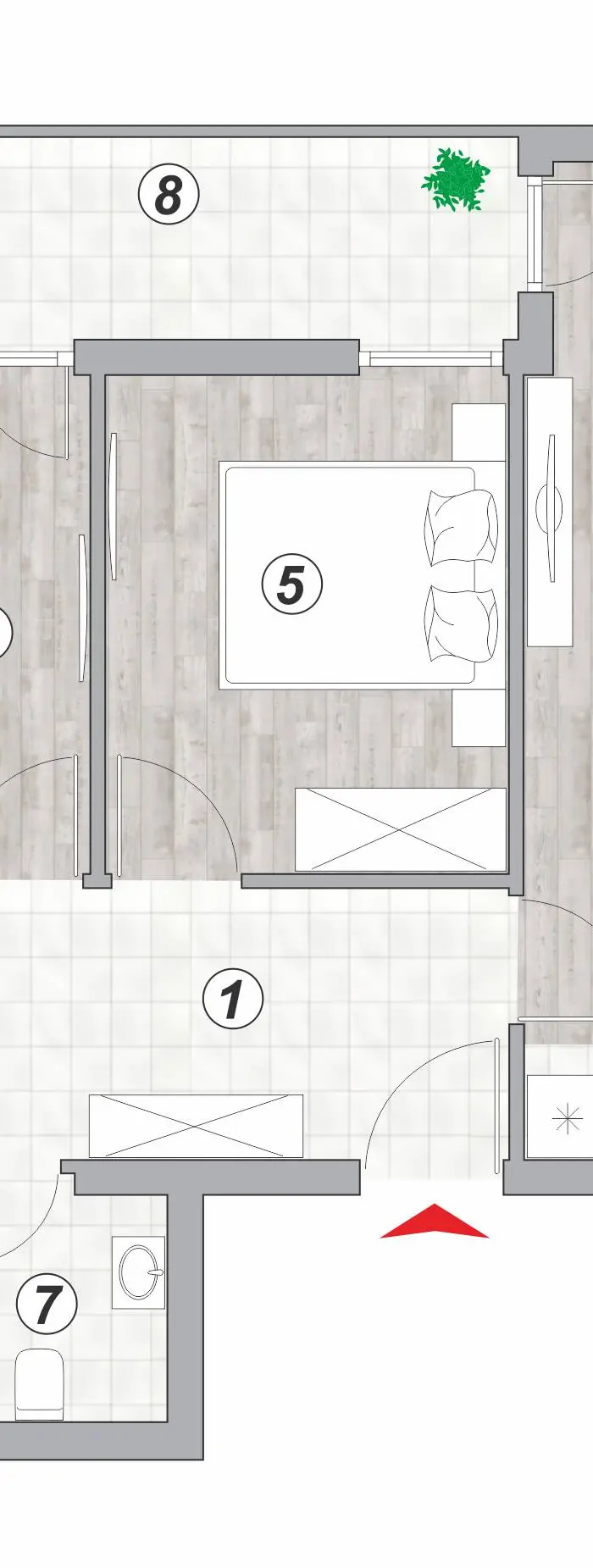 Trosoban stan 49 · 63,27 m² · Lamela 2 — Fotografija 2