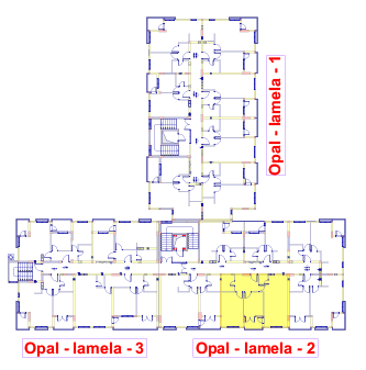 Dvosoban stan 5 (VII sprat) · 55,76 m² · Lamela 2 — Fotografija 3