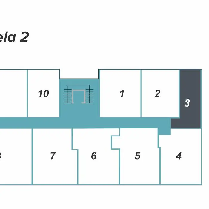 Garsonjera 43 · 25,46 m² · Lamela 2 — Fotografija 3