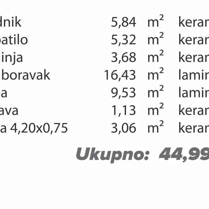 Dvosoban stan 36 · 44,99 m² · Lamela 2 — Fotografija 4
