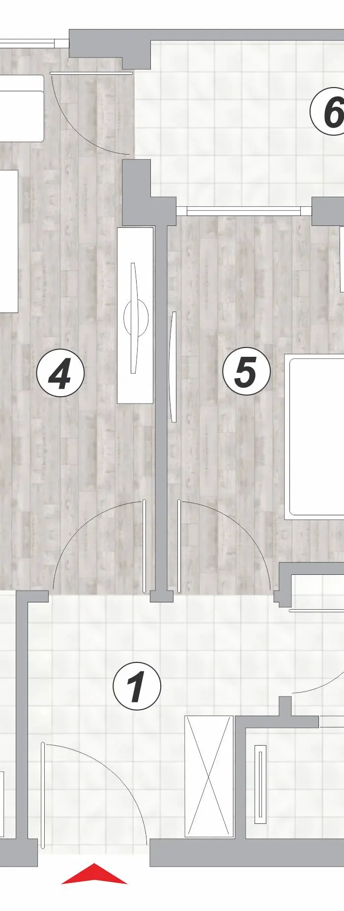 Dvosoban stan 12 · 37,53 m² · Lamela 2 — Fotografija 4