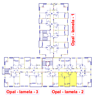 Dvosoban stan 5 (I sprat) · 61,49 m² · Lamela 2 — Fotografija 3