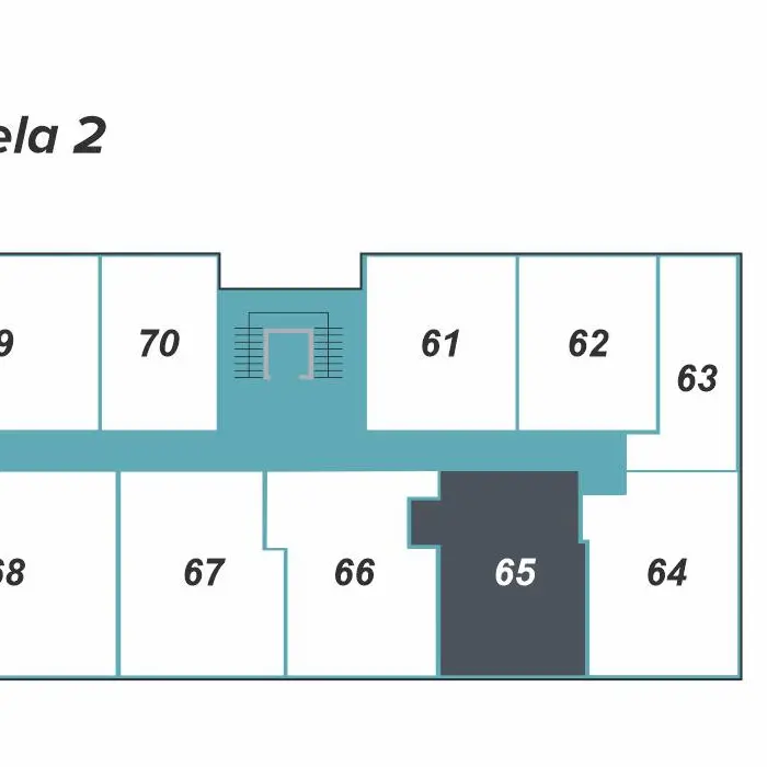 Dvosoban stan 65 · 43,8 m² · Lamela 2 — Fotografija 2