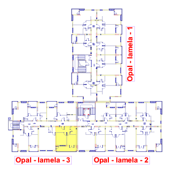 Jednosoban stan 5 (IX sprat) · 36,9 m² · Lamela 3 — Fotografija 3