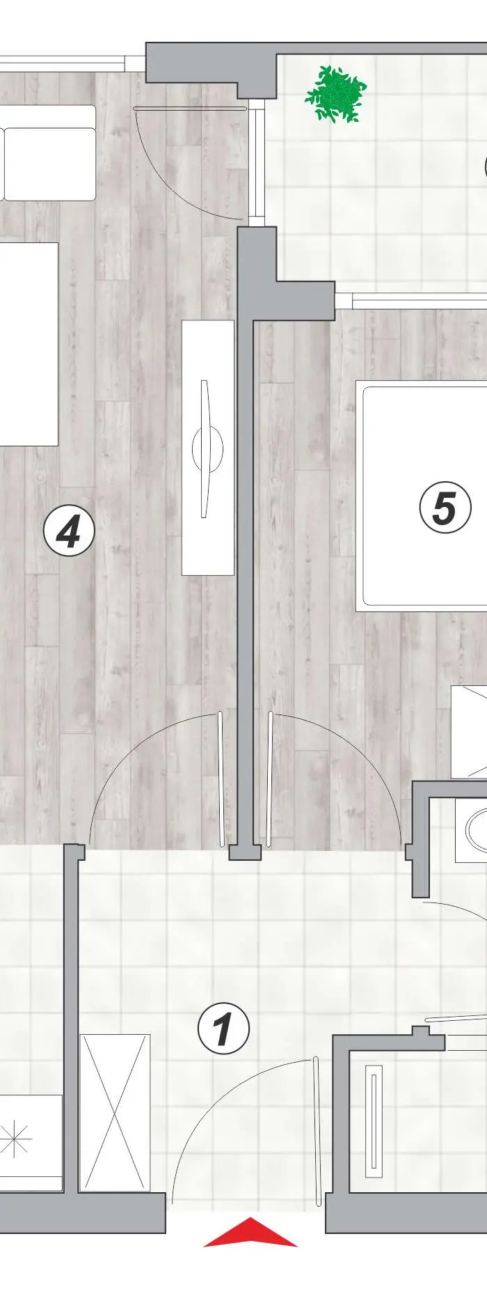 Dvosoban stan 20 · 34,89 m² · Lamela 1 — Fotografija 2