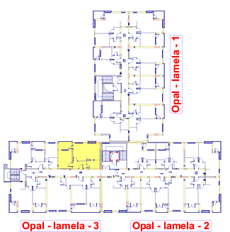 Jednosoban stan 1 (IX sprat) · 44,26 m² · Lamela 3 — Fotografija 3