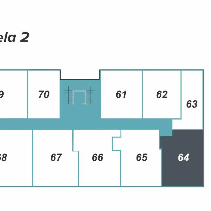Dvosoban stan 64 · 40,55 m² · Lamela 2 — Fotografija 3