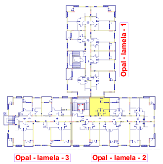 Garsonjera 1 (V sprat) · 29,25 m² · Lamela 2 — Fotografija 3