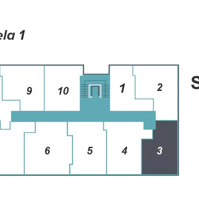 Dvosoban stan 13 · 36,46 m² · Lamela 1 — Fotografija 3
