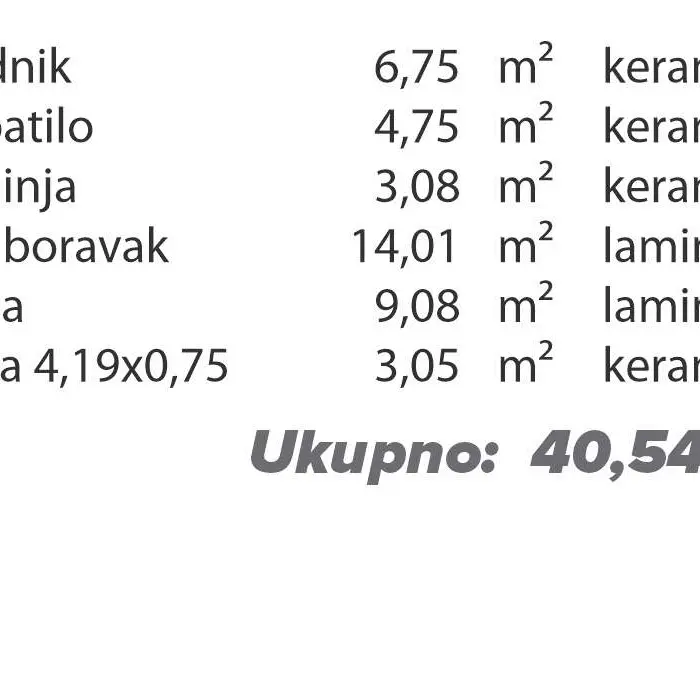 Dvosoban stan 45 · 40,54 m² · Lamela 1 — Fotografija 4